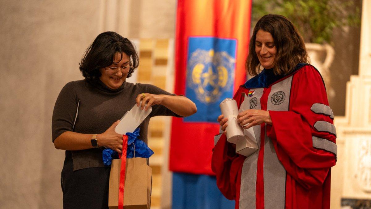 Lasallian Award Winners in a chapel